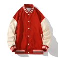 thumbnail image 2 of Baseballs Jackets New Fashion Casual Quality Patchwork Button Sports Coat Women Men Team Varsity Jacket Custom, 2 of 7