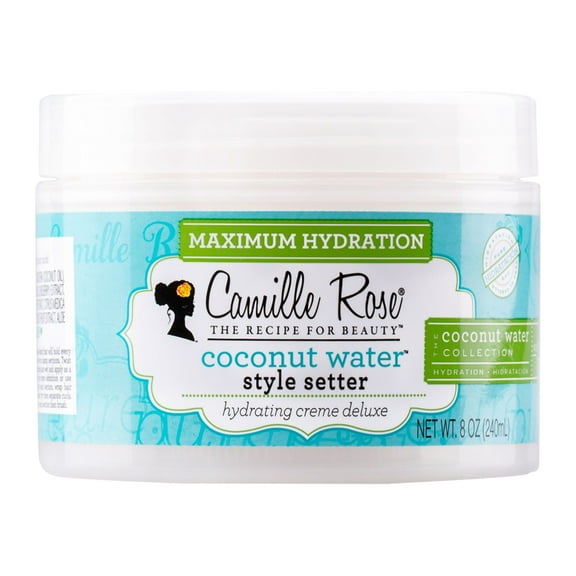 Camille Rose Coconut Water Hydrae & Soften Styler Setter Styling Gel with Coconut Water & Aloe Juice, 8oz