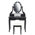 thumbnail image 7 of Makeup Vanity Table Set, Wood Makeup Dressing Table with Mirrors and LED Light, 3 Colors Lighting Modes, 5 Drawers, Vanity Desk for Women/Girls, 7 of 7