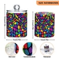 thumbnail image 5 of Yayeee 2 Pack Qtip Holder Bathroom Cotton Swab Canister with Lid Clear Dispenser Set, Colorful Psychedelic, 5 of 6
