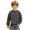 Dark Gray #024, variant on Boys Waffle Knit Sweatshirt Kids Crew Neck Long Sleeve Chest Pocket Relaxed Fit Fall School Pullover