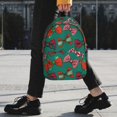 thumbnail image 2 of Easygdp red and green bow tie Mochila Ligera de 15 Pulgadas para Estudiantes, Mochila Cómoda para la Escuela y Viajes, Correas Ajustables, 2 of 6