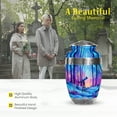 thumbnail image 3 of MUKTIVE Telescope Cremation Urns for Adult Ashes Women, Large Forest Urns for Adult Male, Unique Blue Urn for Couple Ashes for Funeral, Decorative Urn for Mom & Dad Burial, 10 Inch, 3 of 7