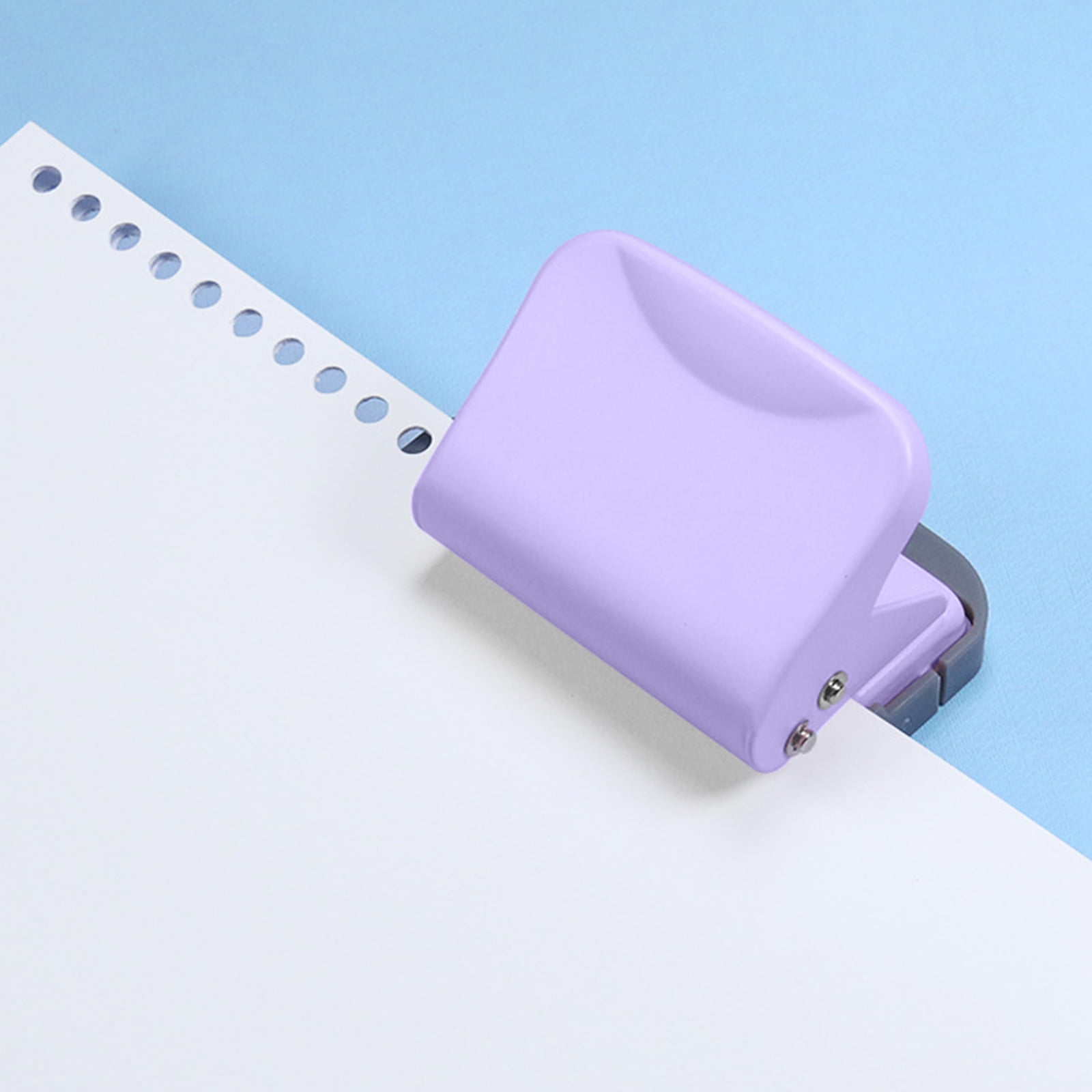 Specollect Clearance 4Pcs 6 Hole Punch, Loose Leaf Paper Puncher for A4/A5/B5 Size, Portable Handheld Metal Circle Punch Paper Puncher