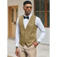 thumbnail image 5 of HAOMEILI Men's Suit Vest Business Formal Dress Waistcoat Vest with 3 Pockets for Suit or Tuxedo, 5 of 8
