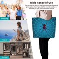 thumbnail image 4 of Yiaed Spider And Cobweb Print Handbag for Women Tote Purse Shoulder Bag Large Fashion Hobo Purse Handbag Shopping Tote, 4 of 5