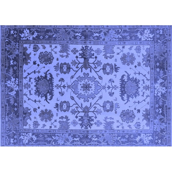 Ahgly Company Indoor Rectangle Oriental Blue Traditional Area Rugs, 4' x 6'