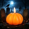 thumbnail image 5 of Pumpkin LED Candle Lights – Flameless Flickering Warm Glow, Battery Operated Halloween Night Light Decor for Table Mantel Shelf, 5 of 6