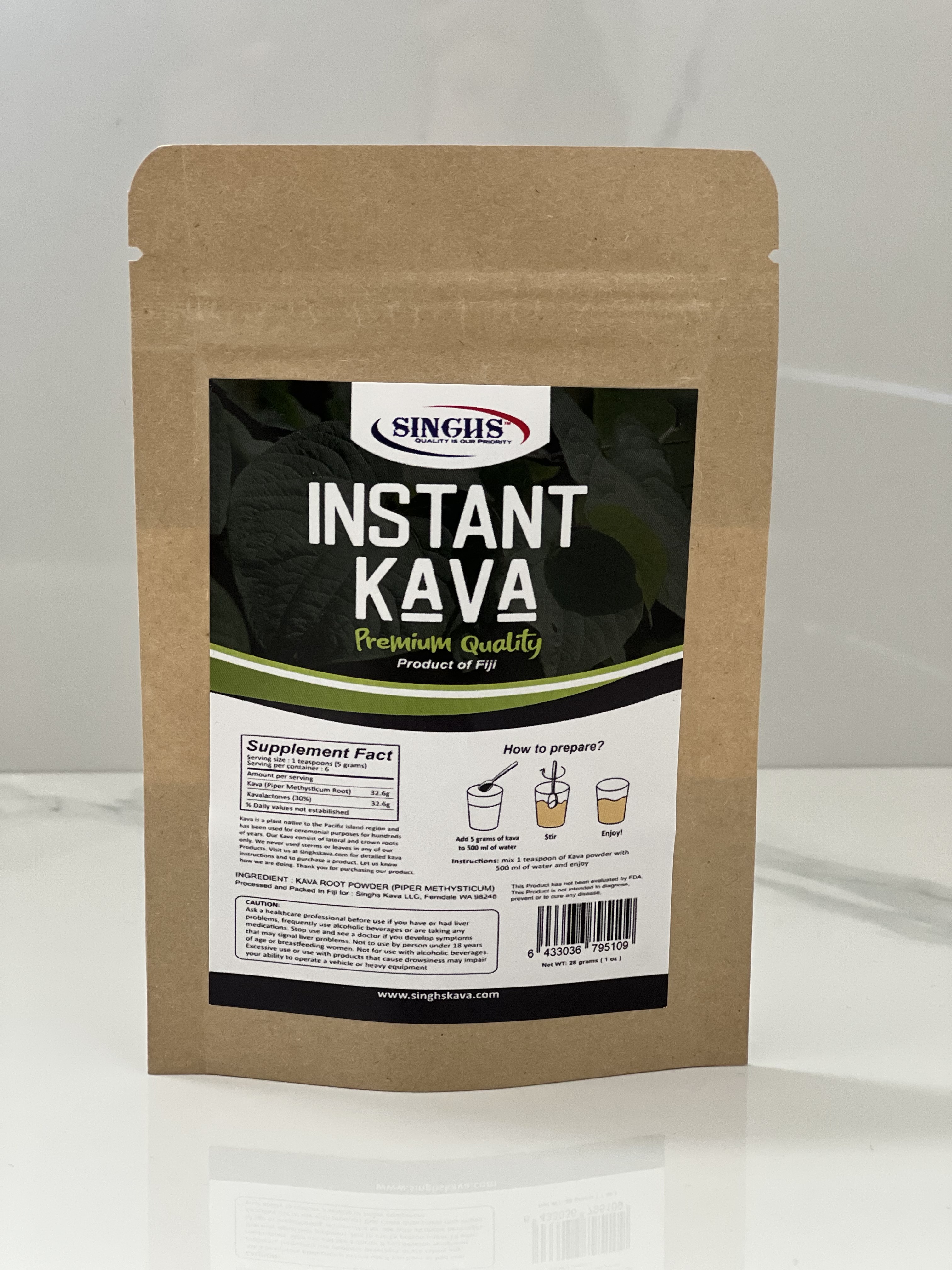 Micronized Instant Kava PowderFijian Kava (1oz)