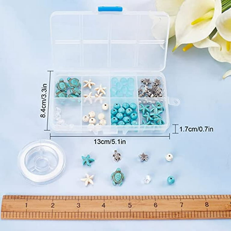 CHANZET 80pcs Blue Turquoise Beads for Jewelry Making 12mm, Synthetic Turquoise Gemstone Cabochons Flat-Back No Hole Dome Cameos Beads for Bracelet
