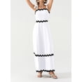 thumbnail image 3 of Biezeib Women’s Tie Shoulder Dress Summer Sleeveless Wavy Trim A-Line Dress Long Flowy Dress, 3 of 6