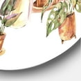 thumbnail image 3 of Designart 'Indoor House Plants Urban Jungle in Flowerpots I' Traditional Circle Metal Wall Art 23x23 - Disc of 23, 3 of 5
