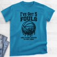 thumbnail image 2 of I've Got 5 Fouls And I'm Not Afraid To Use Them Basketball T-shirt, Unisex Men's High School Sports, Heather Blue, X-Large, 2 of 6