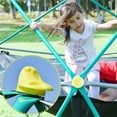 thumbnail image 4 of 12 FT Geometric Dome Climber Play Center, Kids Climbing Dome Tower with Hammock, Outdoor Play Equipment Supporting 1000 lbs, Easy Assembly Jungle Gym (Grey & Yellow), 4 of 7