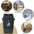 thumbnail image 4 of 15 Gallon Large Plastic Kitchen Trash Can with Swing Lid, 4 Pack Tall Kitchen Garbage Bin with Swing Top, Gray, 4 of 7