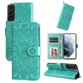 thumbnail image 2 of Funda tipo cartera GANGXUN para Samsung Galaxy S21 Plus , diseño girasol, cuero PU, soporte, cierre magnético, tarjetero, 2 of 5