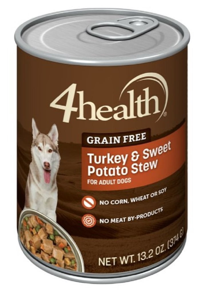 4health Grain Free Adult Turkey & Sweet Potato Stew Wet Dog Food,1 Can