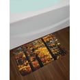thumbnail image 2 of Tree Bath Mat, Foliage Trees Fall Season Picture Trainquil Forest Countryside Image, Non-Slip Plush Mat Bathroom Kitchen Laundry Room Decor, 29.5 X 17.5 Inches, Orange Yellow Dark Brown, Ambesonne, 2 of 2