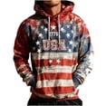 thumbnail image 5 of 250th Anniversary USA Shirt, 4th of July Outfits for Men Vintage Patriotic Distressed America USA Flag Pullover Hoodie with Pocket, 5 of 5