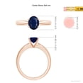 thumbnail image 3 of ANGARA Natural 1.55 Ct Tapered Shank Oval Solitaire Sapphire Ring in 14K Rose Gold for Women (Size-8x6mm) | September Birthstone, Anniversary, Jewelry Gift for Women | Natural Blue Sapphire Ring, 3 of 8