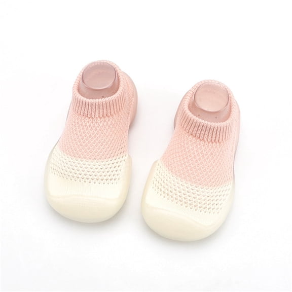Slipper Socks Non-Skid Toddler Boys Girls Walking Socks Shoes Breathable Warm Soft Sole Rubber Cotton Toddler Shoes for Girls 12-18 Months