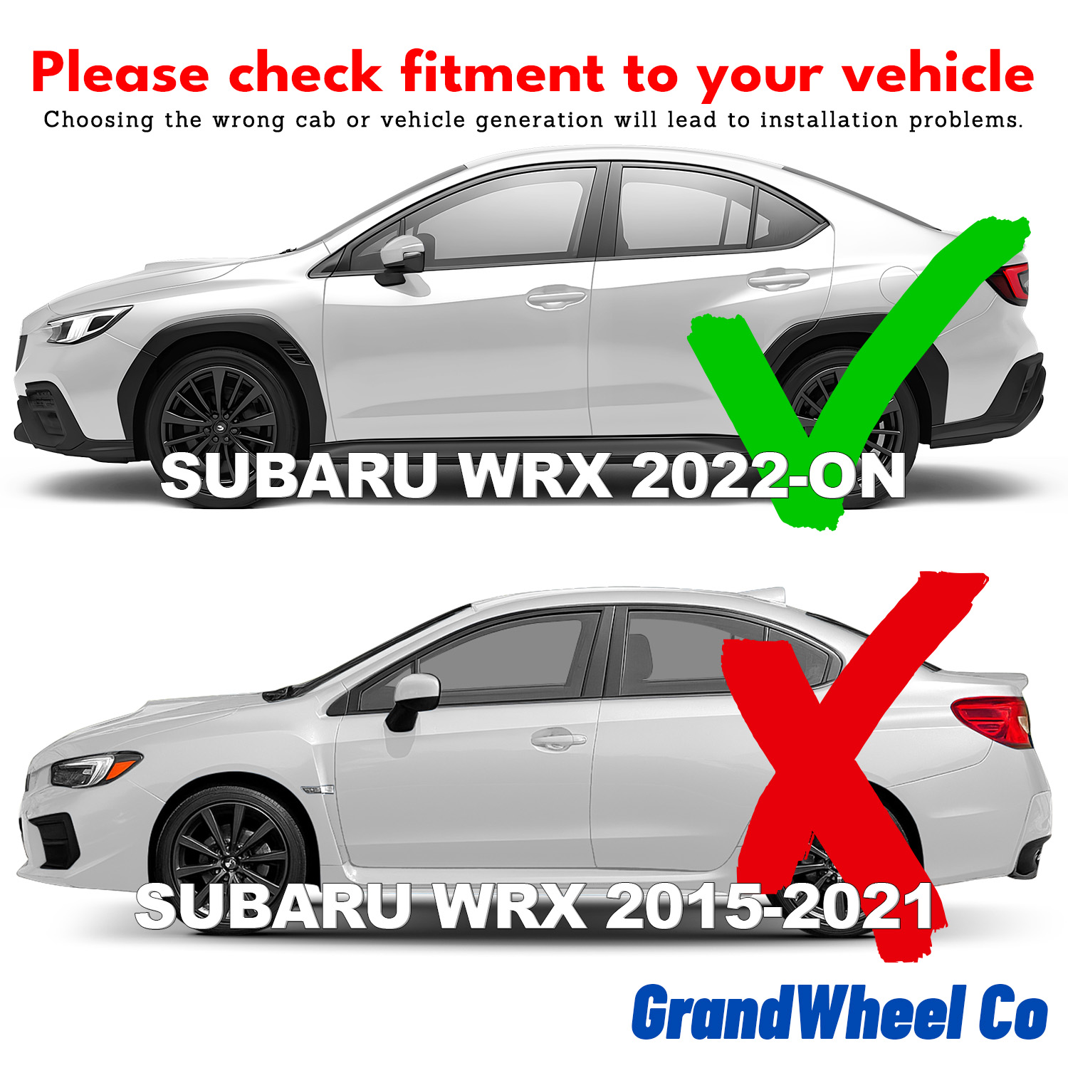 GrandWheel Co Window Deflectors Smoke Tinted In-channel Side Window Vent Visor Deflectors Rain Guards Compatible with Subaru WRX 2022-2026 - 4 pcs. GW1012