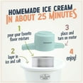 thumbnail image 3 of Nostalgia 4-Quart Ice Cream Machine, Vintage Electric Ice Cream Maker with Clear Lid, White/Blue, 3 of 7