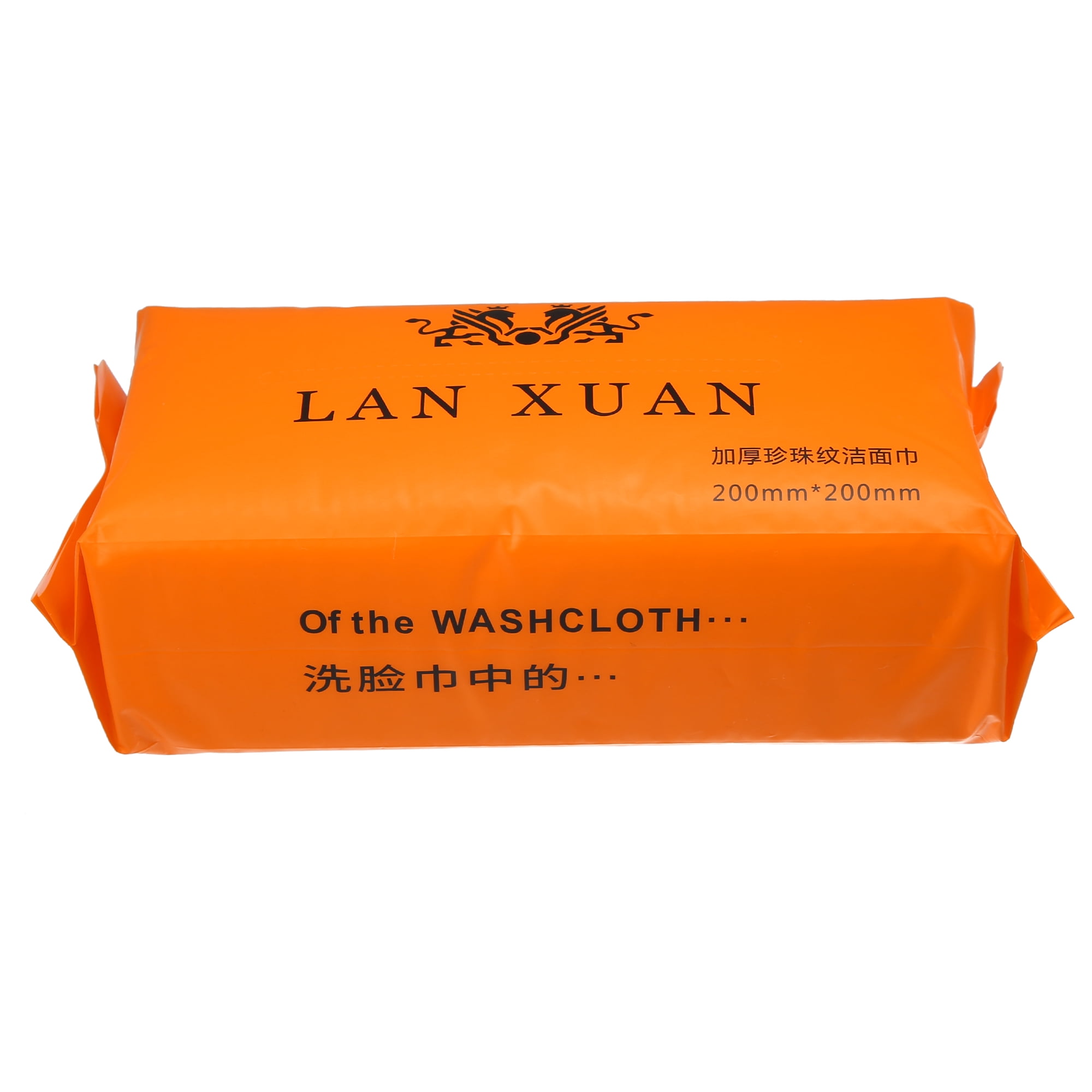 Disposable Face Towel Wet and Dry Cotton Tissue Packaging Color Orange