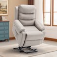 thumbnail image 1 of Lnsenfin Small Power Lift Recliner Chair for Elderly with Memory Function,Remote Control,Side Pockets Linen for Living Room,Beige, 1 of 6