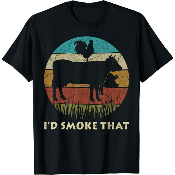 I'd Smoke That Shirt. Funny BBQ Grilling Vintage Party Men T-Shirt