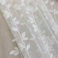 thumbnail image 5 of Tyidzon White Sheer Curtains, Light Filtering Semi Sheer Voile Curtains with Design Leaves Embroidered Rod Pocket Window Drapes for Bedroom Living Room, 5 of 7