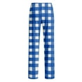 thumbnail image 4 of Zimjoy Mens Plaid Sleep Pant Elastic Waist Cozy Flannel Pajama Pants Lightweight Drawstring Soft Pj Pants Casual Warm Sleepwear Sleep Bottom with Pockets, Light Blue 2XL, 4 of 6