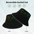 thumbnail image 2 of Xecao Night Rainbow Sparkles Print Men and Women Night Reflective Hat Runner Cap Visor Bucket Hat Boonie Cap, 2 of 6