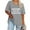 Gray, variant on Aloohaidyvio Plus Size Shirts for Women,Women's Trendy Funny Print T Shirts Summer Soft Basic Tees Short Sleeve V Neck Tunic Tops Loose Dressy Blouse