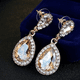 thumbnail image 2 of Aretes Malubero Malu1755 En Forma de Gota Color Champaña caqui, 2 of 3