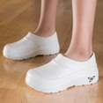 thumbnail image 7 of Waterproof Garden Clogs for Women Men EVA Slip On Mules with Arch Support Thick Bottom Non Slip Air Cushion Outdoor Home Sandals（White，Size 11), 7 of 7