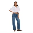 thumbnail image 5 of Forever 21 Women’s Mesh Cropped Boxy Football Tee, V-Neck Short Sleeve Varsity-Style Top with Striped Sleeves and Screen Graphic, XS-XL, 5 of 6