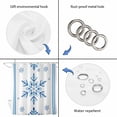 thumbnail image 4 of Blue Snowflake Christmas Shower Curtain, Waterproof Shower Curtains for Bathroom, Xmas Abstract Art Winter Washable Fabric Bathtub Curtain Set Bath Decor with 12 Hooks 72"x78", 4 of 8