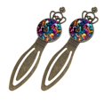 thumbnail image 2 of Graffiti Book Accessories: Vintage Copper Crown-Shaped Bookmarks - Stainless Steel Material - Gift for Readers and Book Lovers - Set of 2, 2 of 5