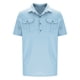 thumbnail image 4 of Camisa de Manga Corta de los Hombres con Botón de Color Sólido Blusa de Cuello con Bolsillo, Top de Poliéster Casual para Toda la Temporada de Uso Diario Y Casual, 4 of 5