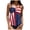 Black, variant on Bjutir Usa Bathing Suit Women American Flag Stars Stripes Print Two Piece Swimsuits Straps High Waisted Patriotic Tummy Control Swimwear Summer Beach Vacation Women Tankini Set Black L