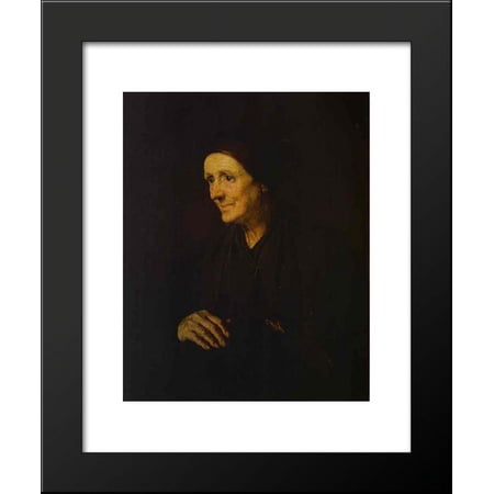Old Woman with a Hen (Portrait of the Artist`s Wife) 20x24 Framed Art Print by Vasily Tropinin