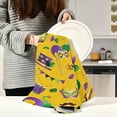 thumbnail image 6 of SKYSONIC Mardi Gras Kitchen Towel Set of 1,Super Soft Absorbent Hand Towel Tea Towel Tableware Cleaning Rag for Kitchen, Home, Hotel, Beach, Bathroom, Gym, 6 of 7