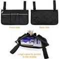 thumbnail image 5 of Wheelchair Side Bag, Practical Spacious Compartment Organizer For Mobile Phones Keys Small Notebooks Pens And Daily Items, Easy To Clean Durable Material, Fits Most Wheelchairs, 5 of 7