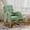 Light green lambswool with footrest, variant on Rocking Chair for Nursery, Upholstered Glider Rocker with High Backrest and Padded Seat, Comfy Accent Armchair with Side Pocket for Bedroom, Living Room, Nursing Room