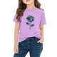 thumbnail image 3 of Blusas y camisas de manga corta con cuello redondo para niños y niñas, camisetas gráficas de manga corta, blusas con estampados bonitos para la temporada escolar., 3 of 8