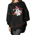 thumbnail image 1 of Sudadera de Halloween con Lentejuelas para Mujer, Larga, Purpurina Brillante, Calabaza, Fantasma, Suéter Feo de Halloween Negro XL, 1 of 8