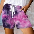 thumbnail image 2 of Bibifish Womens Athletic Shorts All Day Comfort Printed Mesh Pocket Elastic Drawstring Waist Relaxed Workout Shorts, 2 of 5