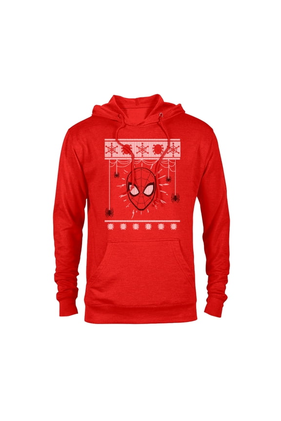 Spider-Man Spidey Sweater Holiday - Pullover Hoodie for Adults - Customized-Red