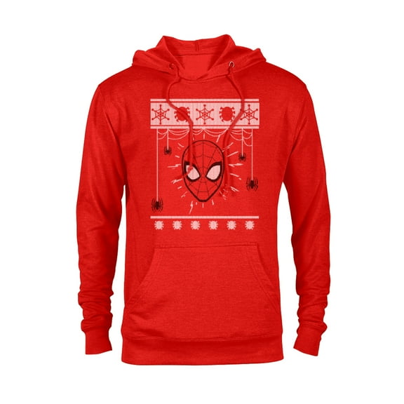 Marvel Spider-Man Spidey Sweater Holiday - Pullover Hoodie for Adults - Customized-Red